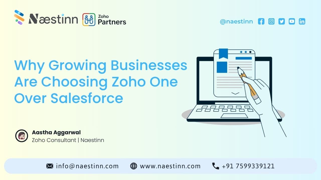 Why Growing Businesses Are Choosing Zoho One Over Salesforce Why Growing Businesses Are Choosing Zoho One Over Salesforce
